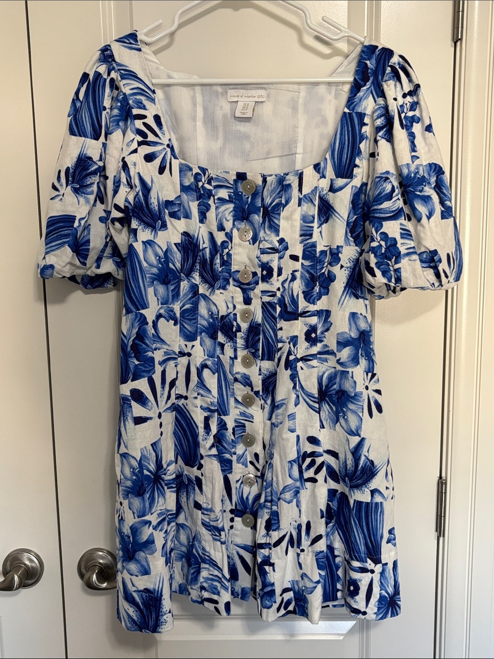 House of Harlow Linen Blend Mini Dress